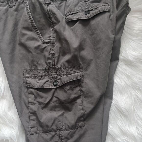 Men's Cabela's Cargo Pants 40 x 30 Gray 100% Cotton Pockets Hiking Work Y2K 90's - Picture 9 of 12